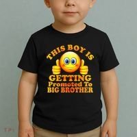 This Boy is Getting Promoted To Big Brother Smiley Emoji Toddler T-Shirt thumb 2