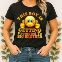 This Boy is Getting Promoted To Big Brother Smiley Emoji Women's T-Shirt thumb 2