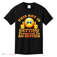 This Boy is Getting Promoted To Big Brother Smiley Emoji Kids T-Shirt thumb 0