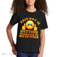 This Boy is Getting Promoted To Big Brother Smiley Emoji Kids T-Shirt thumb 2