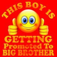 This Boy is Getting Promoted To Big Brother Smiley Emoji Santa Hat thumb 1
