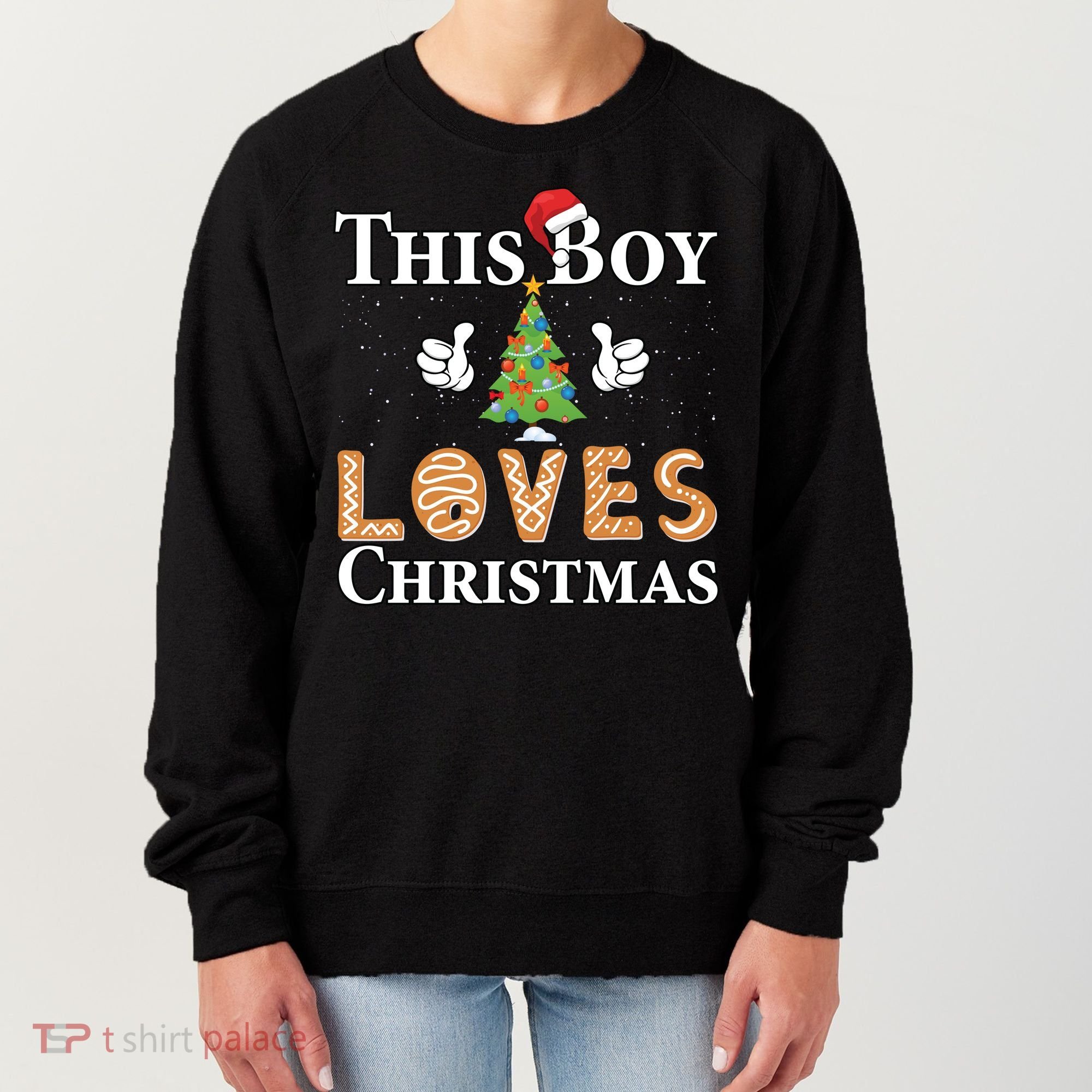This Boy Loves Christmas Women's Sweatshirt