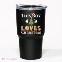 This Boy Loves Christmas Tumbler thumb 0