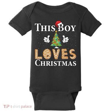 This Boy Loves Christmas Baby Bodysuit