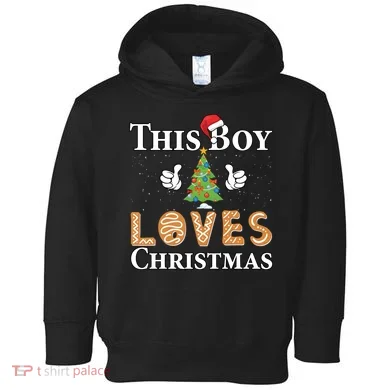 This Boy Loves Christmas Toddler Hoodie