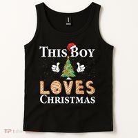 This Boy Loves Christmas Tank Top thumb 2