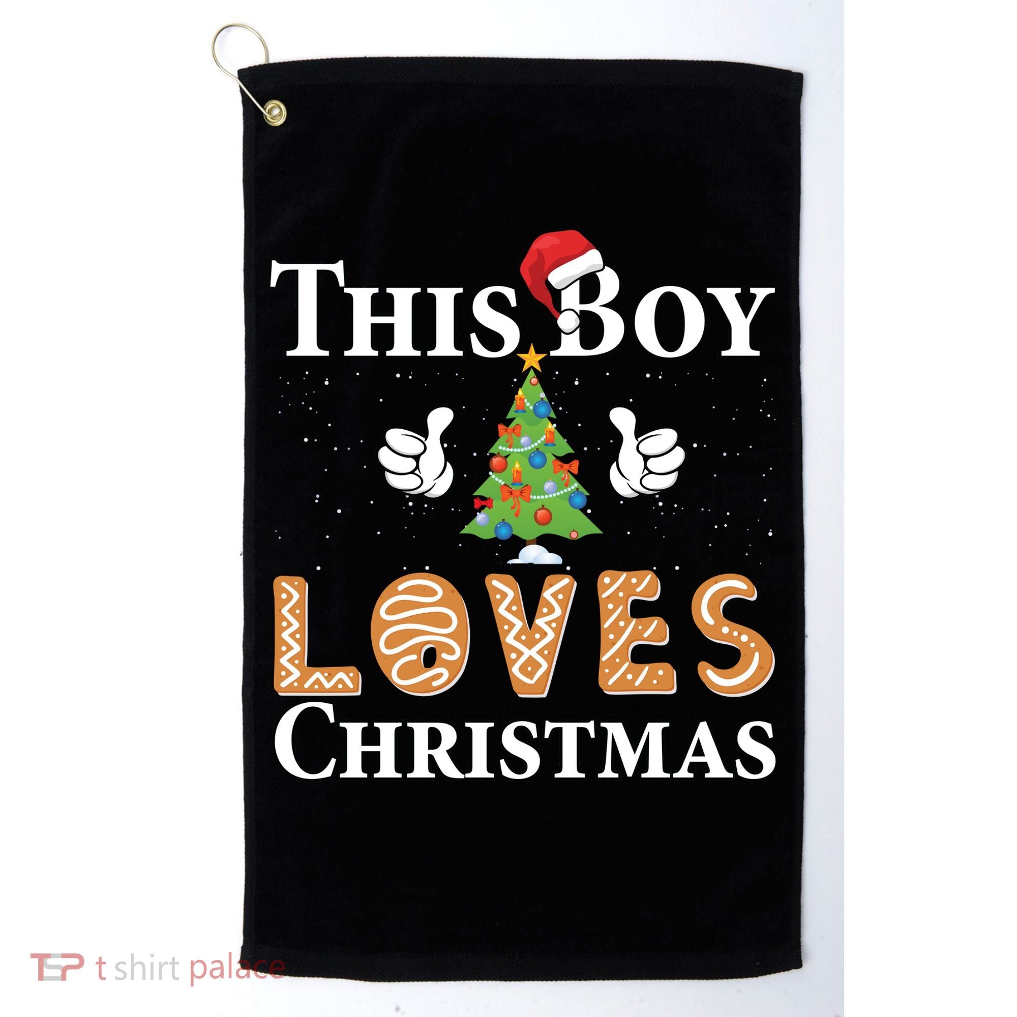 This Boy Loves Christmas Golf Towel