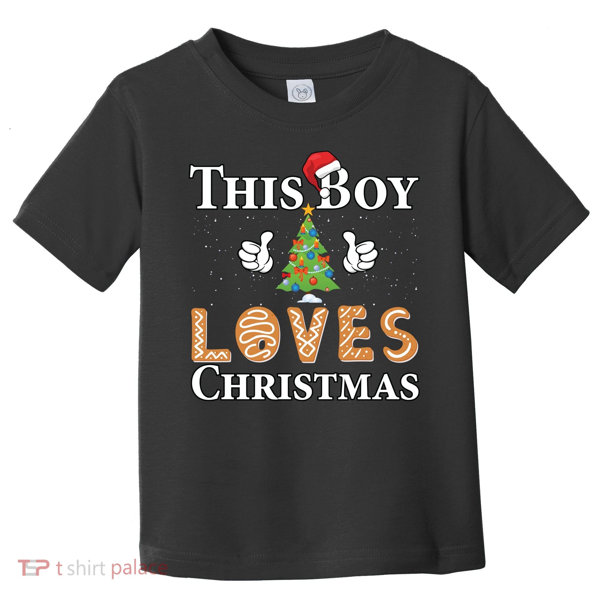 This Boy Loves Christmas Toddler T-Shirt