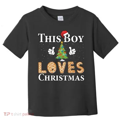 This Boy Loves Christmas Toddler T-Shirt