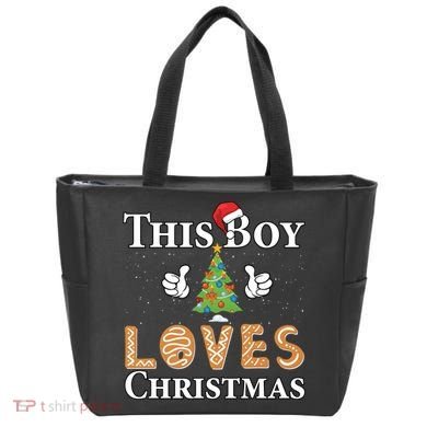 This Boy Loves Christmas Tote Bag