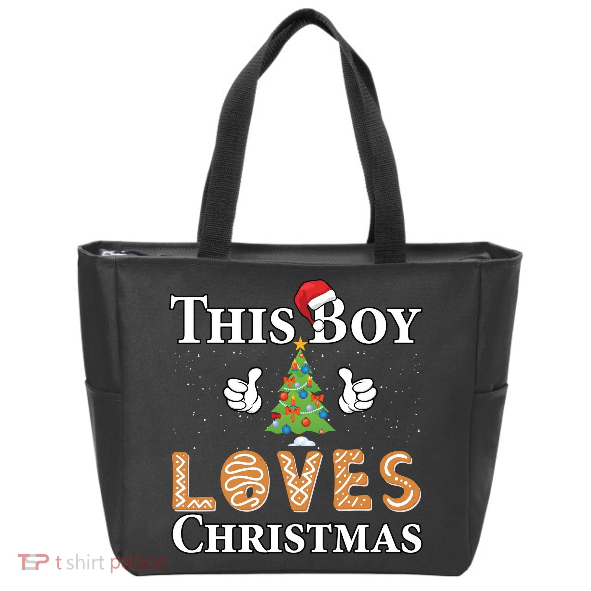 This Boy Loves Christmas Tote Bag