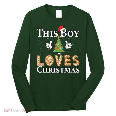 This Boy Loves Christmas Long Sleeve Shirt