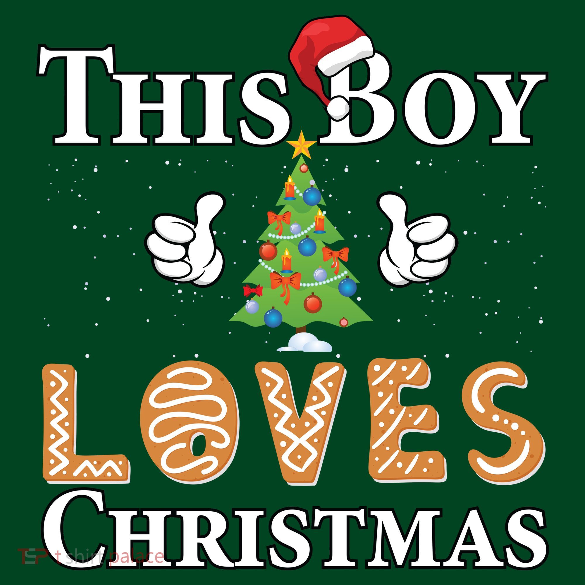 This Boy Loves Christmas Button
