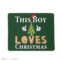 This Boy Loves Christmas Mousepad thumb 0