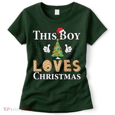 This Boy Loves Christmas Women's T-Shirt