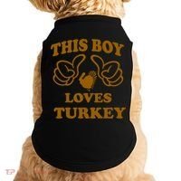 This Boy Loves Turkey Doggie Tank thumb 0