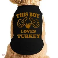 This Boy Loves Turkey Doggie Tank thumb 0