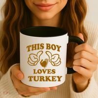 This Boy Loves Turkey Coffee Mug thumb 3