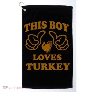This Boy Loves Turkey Golf Towel