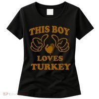This Boy Loves Turkey Women's T-Shirt thumb 0