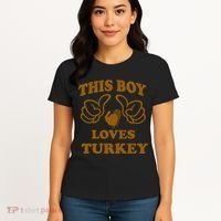 This Boy Loves Turkey Women's T-Shirt thumb 4