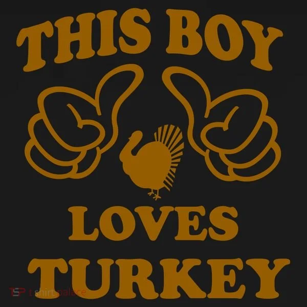 This Boy Loves Turkey Kids Hoodie
