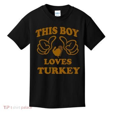 This Boy Loves Turkey Kids T-Shirt
