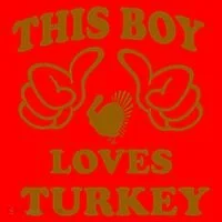 This Boy Loves Turkey Santa Hat thumb 1