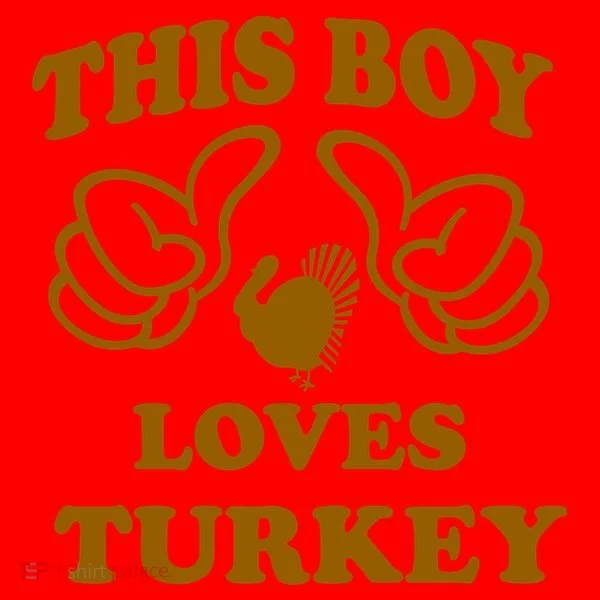 This Boy Loves Turkey Santa Hat
