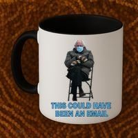 This Could Have Been An Email Bernie Sanders Mittens Sitting Coffee Mug thumb 2