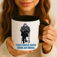 This Could Have Been An Email Bernie Sanders Mittens Sitting Coffee Mug thumb 3