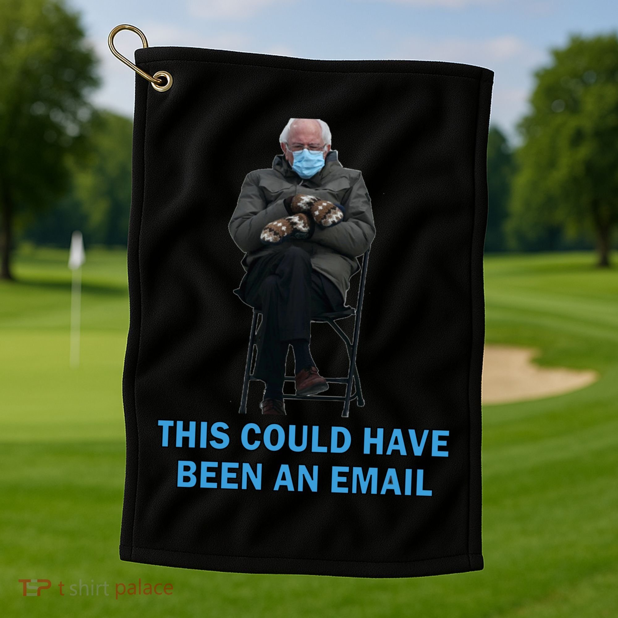 This Could Have Been An Email Bernie Sanders Mittens Sitting Golf Towel