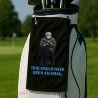 This Could Have Been An Email Bernie Sanders Mittens Sitting Golf Towel thumb 2