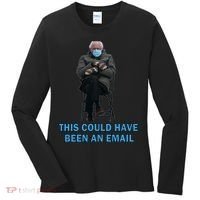 This Could Have Been An Email Bernie Sanders Mittens Sitting Women's Long Sleeve Shirt thumb 0