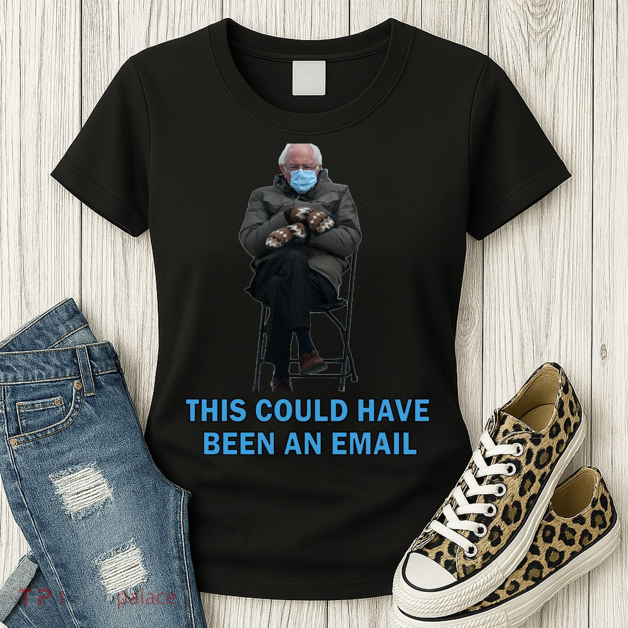 This Could Have Been An Email Bernie Sanders Mittens Sitting Women's T-Shirt
