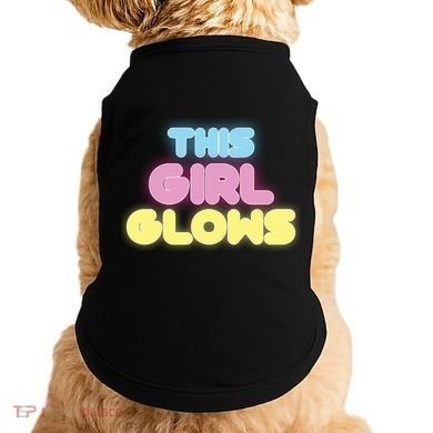 This Girl Glows Retro Neon Party Doggie Tank