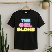 This Girl Glows Retro Neon Party T-Shirt thumb 2