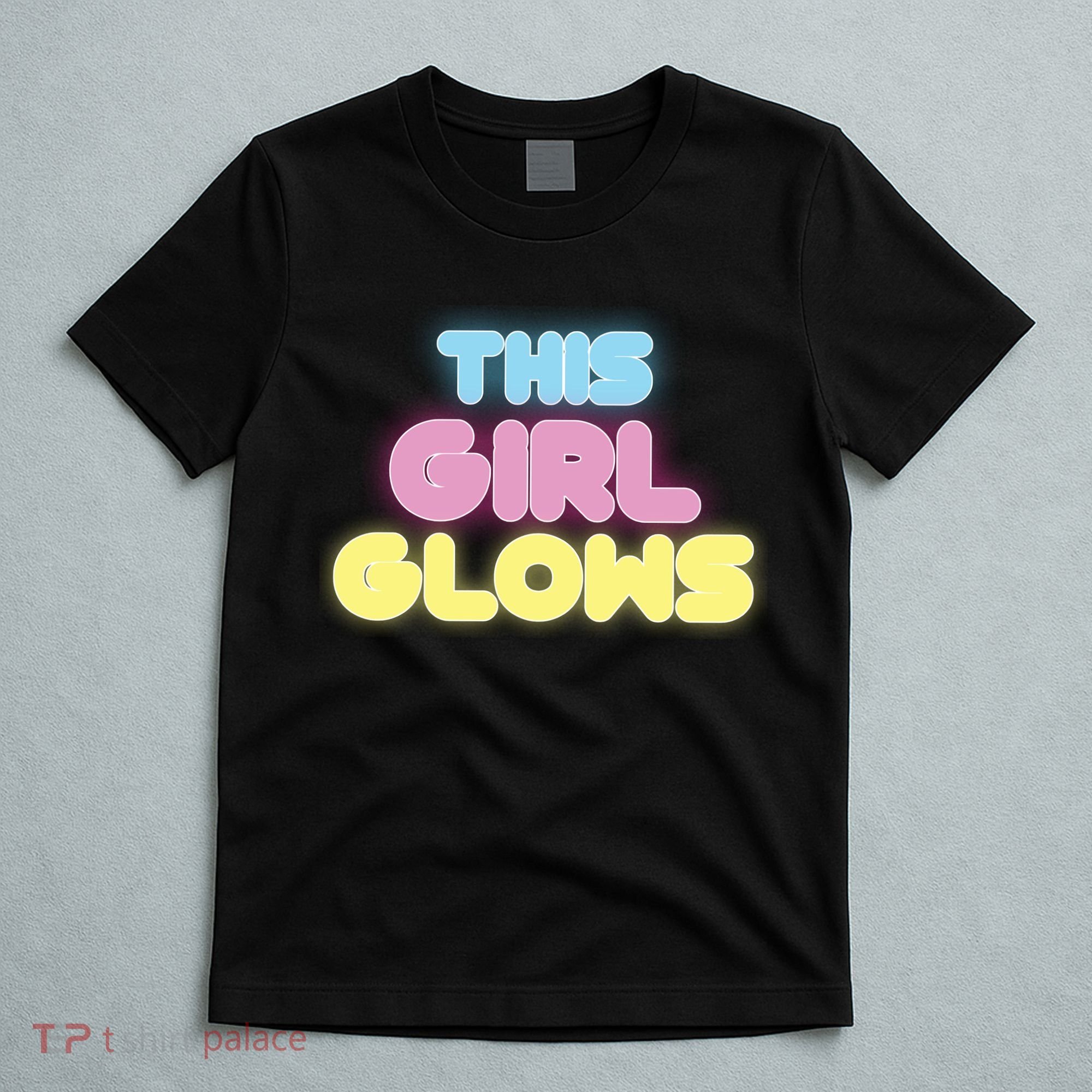 This Girl Glows Retro Neon Party T-Shirt
