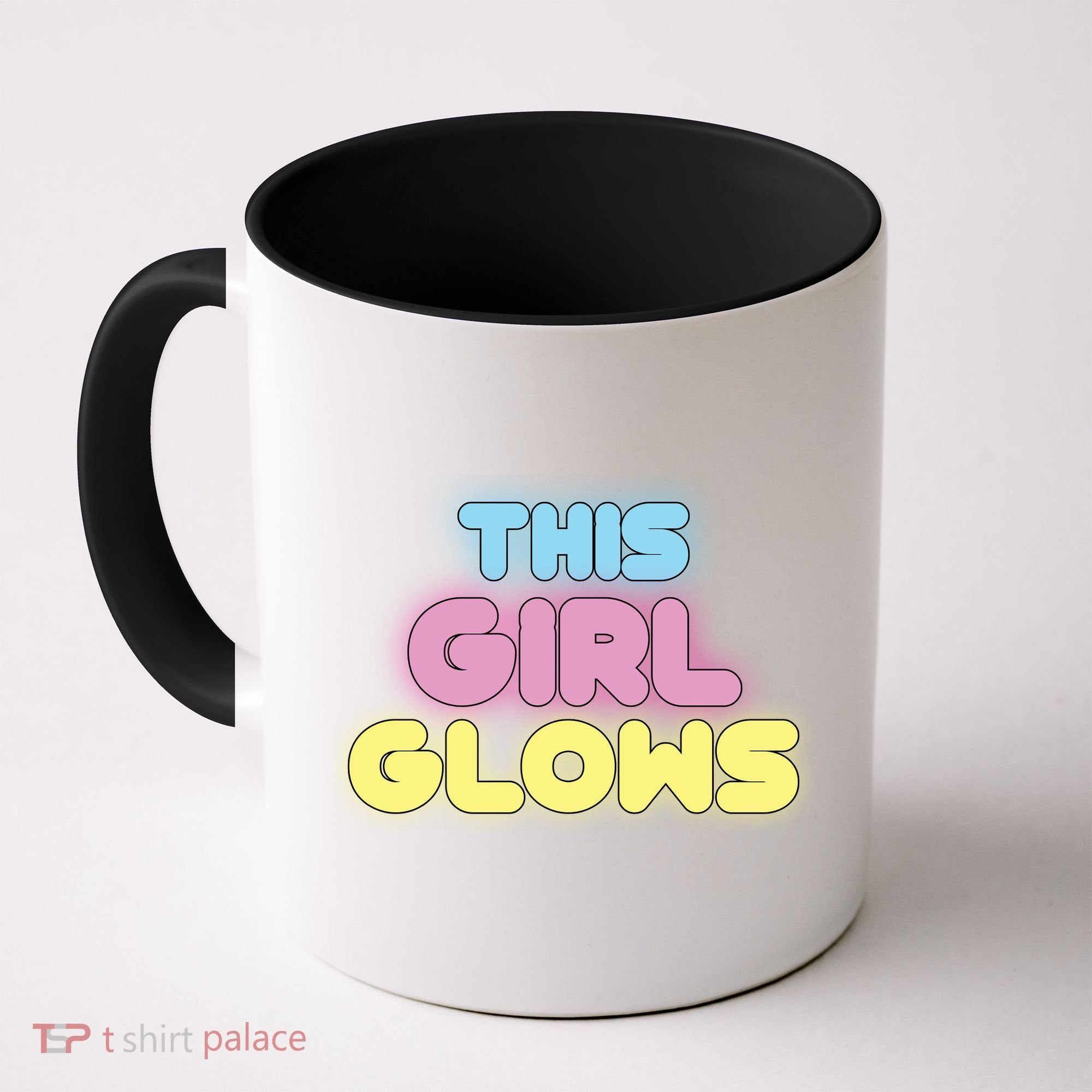 This Girl Glows Retro Neon Party Coffee Mug