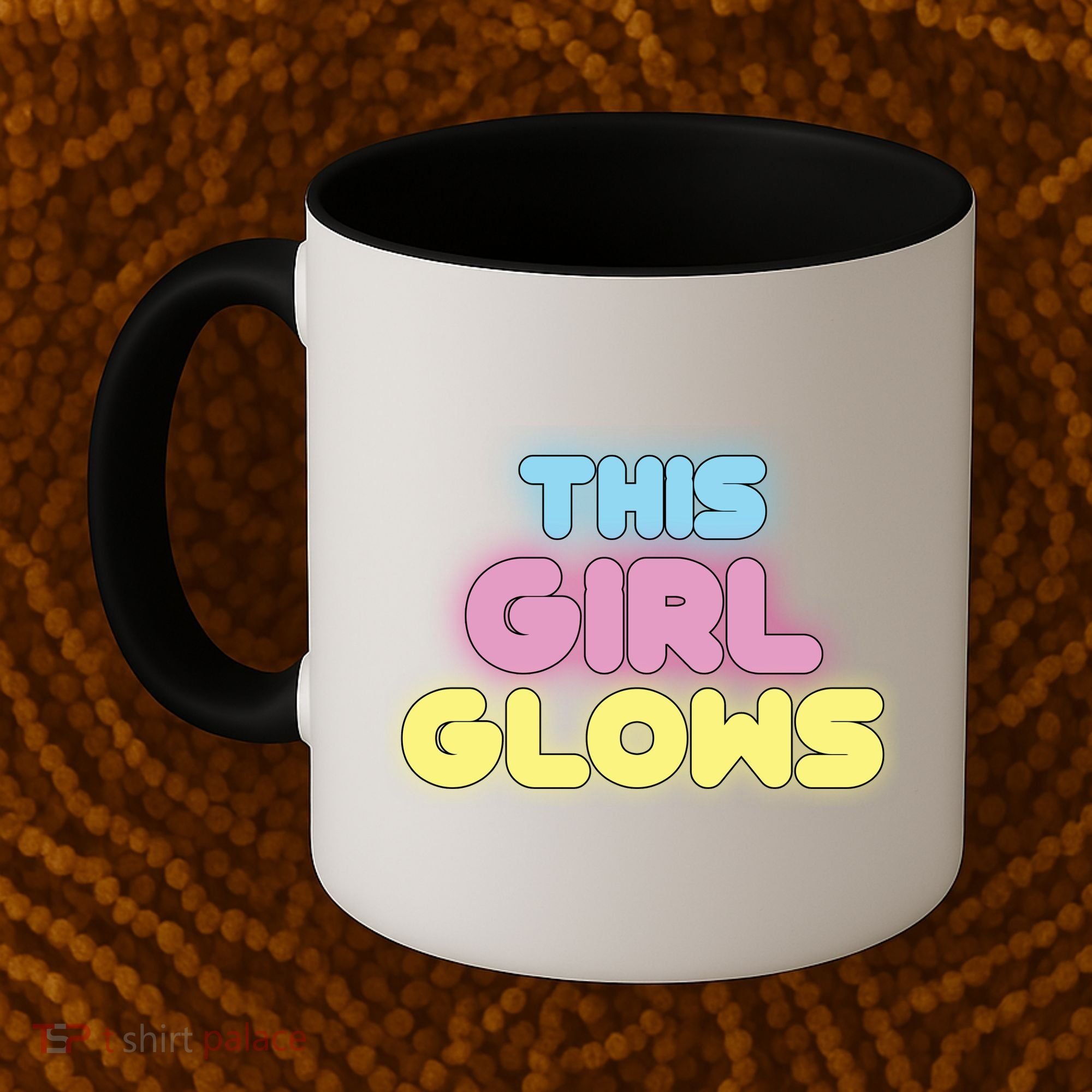 This Girl Glows Retro Neon Party Coffee Mug