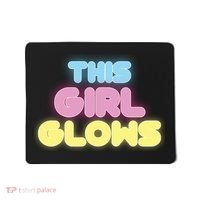 This Girl Glows Retro Neon Party Mousepad thumb 0