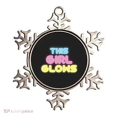 This Girl Glows Retro Neon Party Ornament