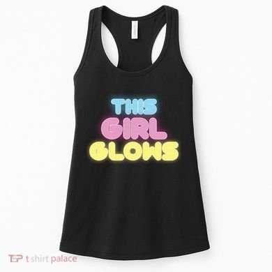 This Girl Glows Retro Neon Party Women's Tank Top
