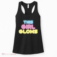 This Girl Glows Retro Neon Party Women's Tank Top thumb 0