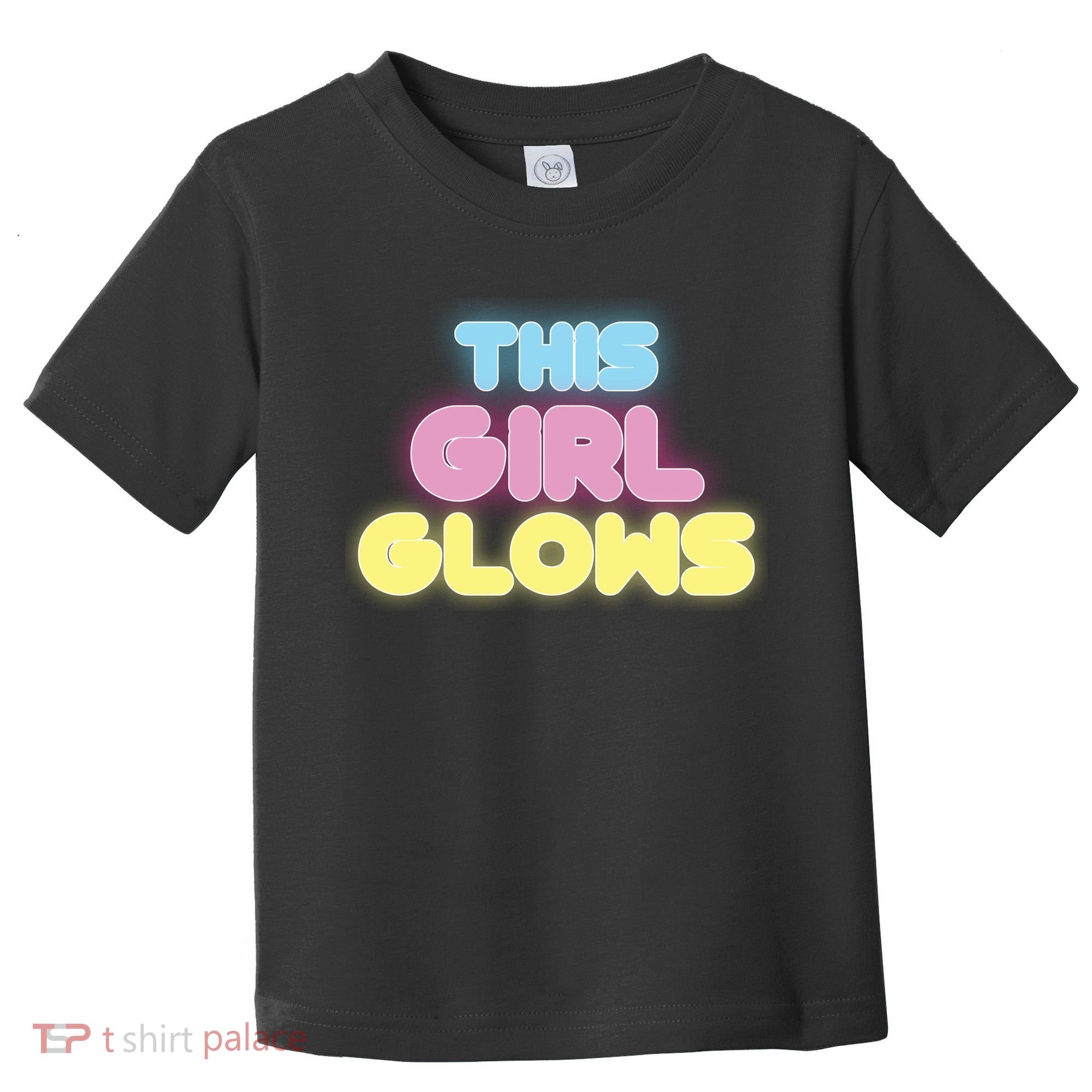 This Girl Glows Retro Neon Party Toddler T-Shirt