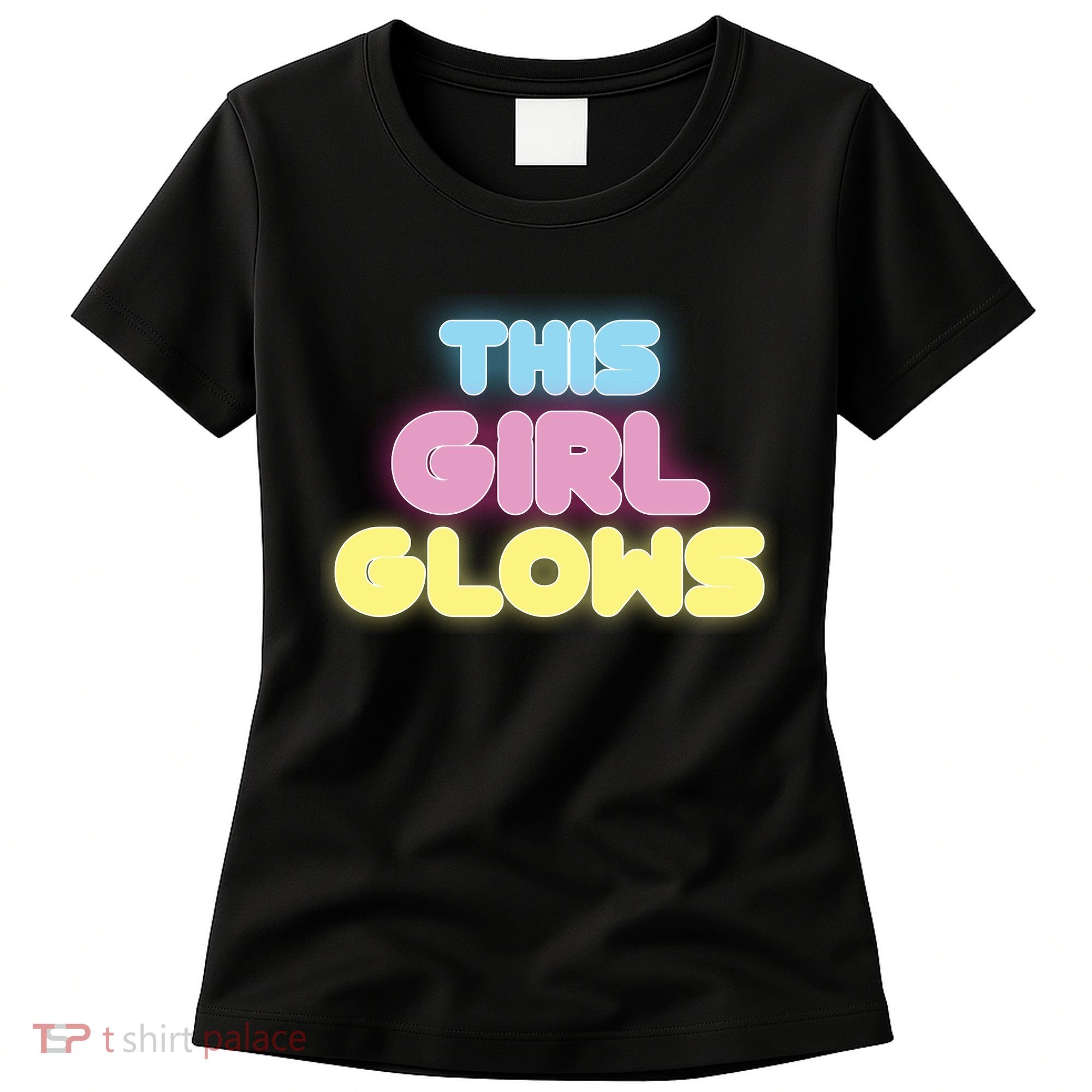 This Girl Glows Retro Neon Party Women's T-Shirt