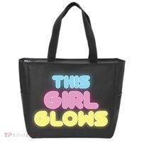 This Girl Glows Retro Neon Party Tote Bag thumb 0
