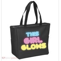 This Girl Glows Retro Neon Party Tote Bag thumb 2