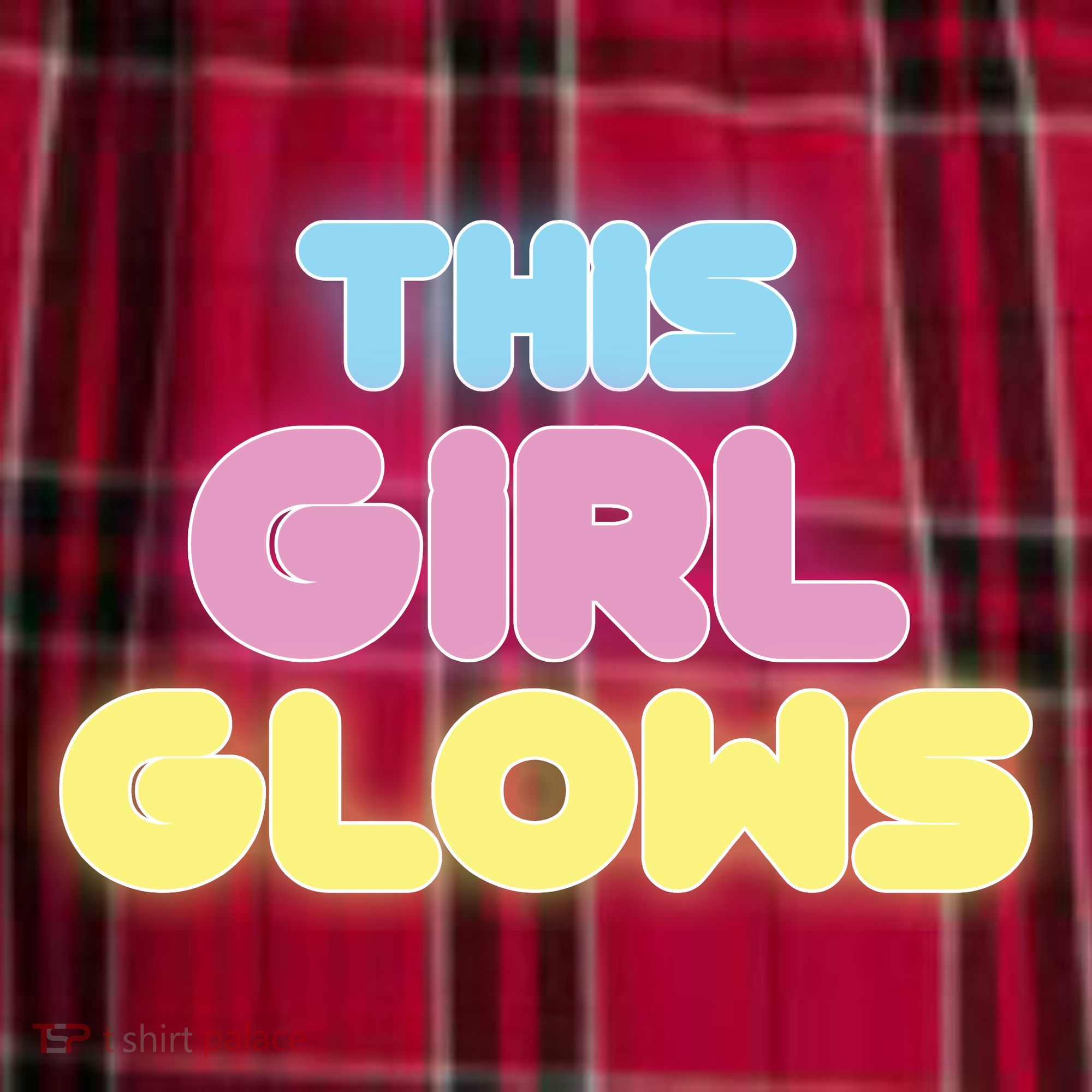 This Girl Glows Retro Neon Party Women's Flannel Plaid Pajama Pants