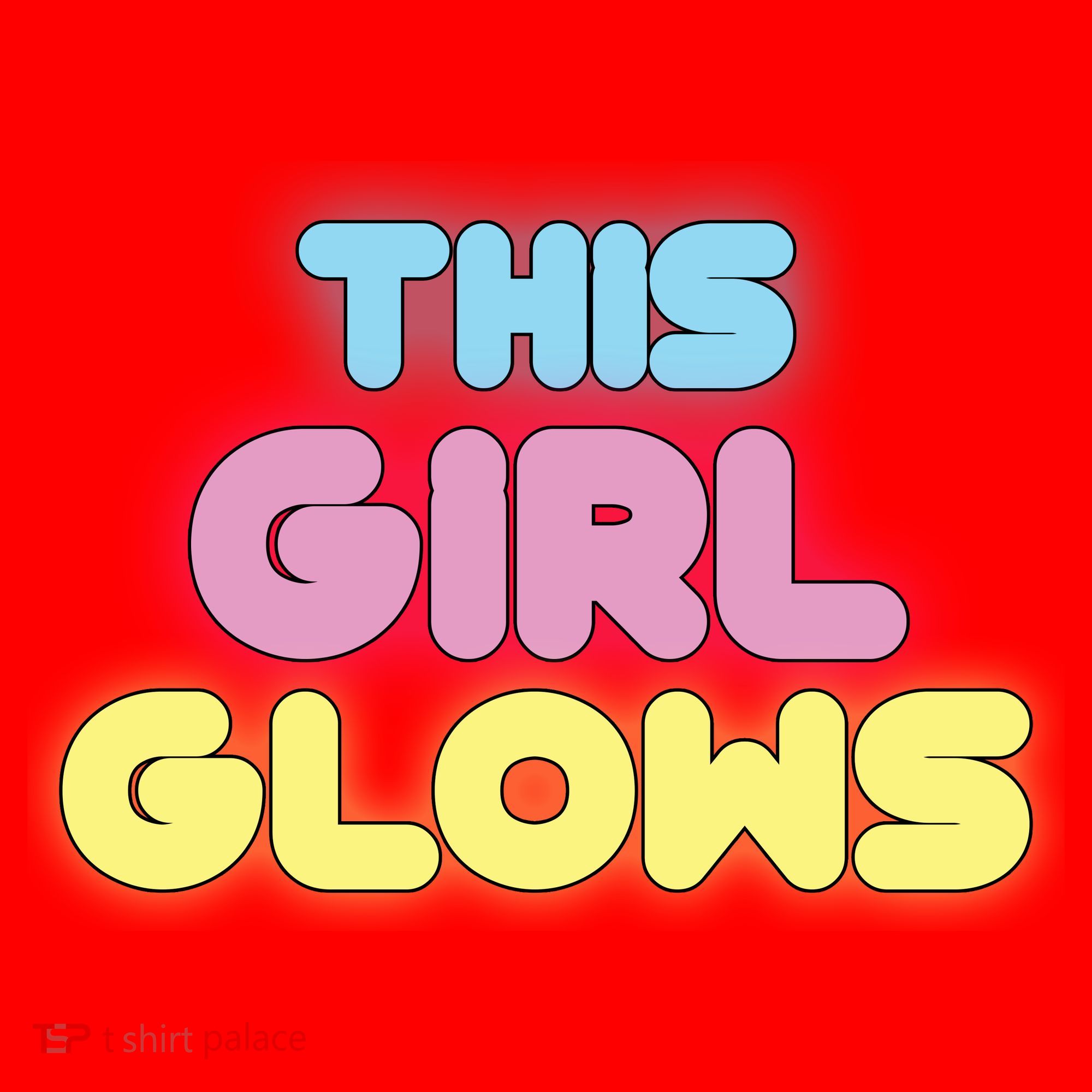 This Girl Glows Retro Neon Party Santa Hat
